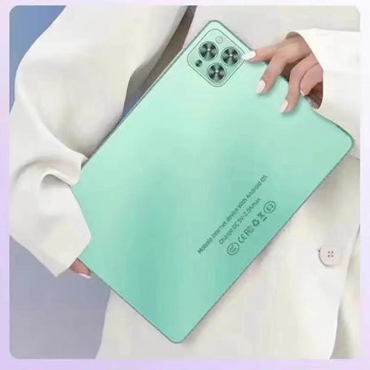 Samsung Galaxy Tab S10+ tablet mint green back with quad-camera module, held at a diagonal on Tampa Home & Garden Store