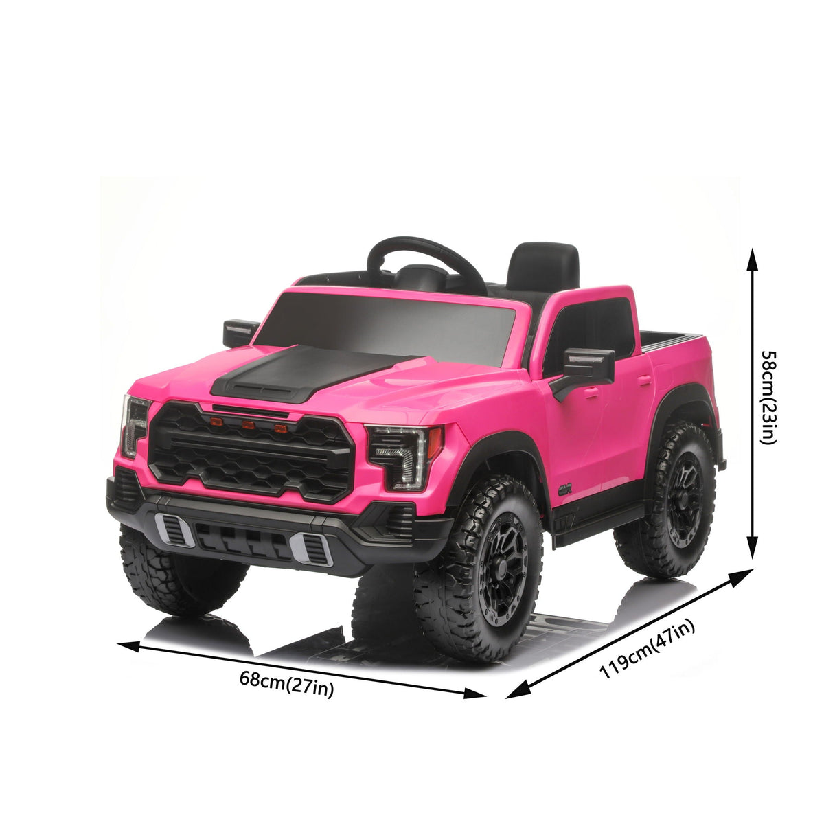 12V Kids Ride-On Car pink with remote control and built-in music player by HouseOfZazla on Tampa Home & Garden Store