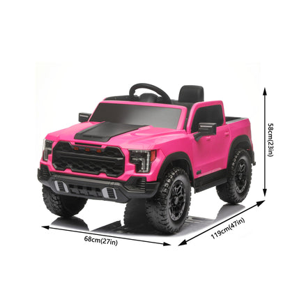 12V Kids Ride-On Car pink with remote control and built-in music player by HouseOfZazla on Tampa Home & Garden Store