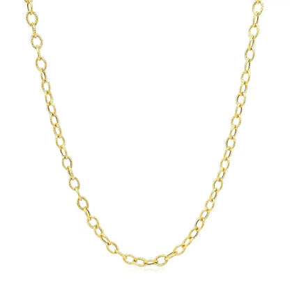 2.5mm 14k yellow gold pendant chain with textured links necklace by Bids.com on Tampa Home & Garden Store