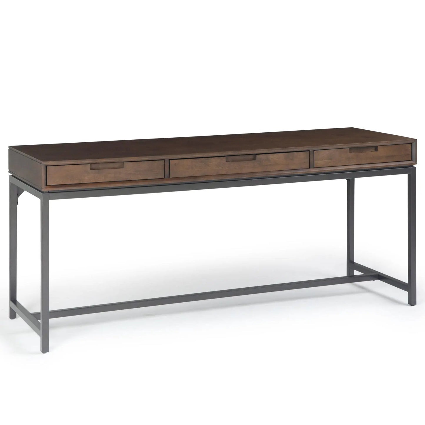 Banting mid-century desk four-drawer dark wood with metal frame Unique Piece Furniture on Tampa Home & Garden Store