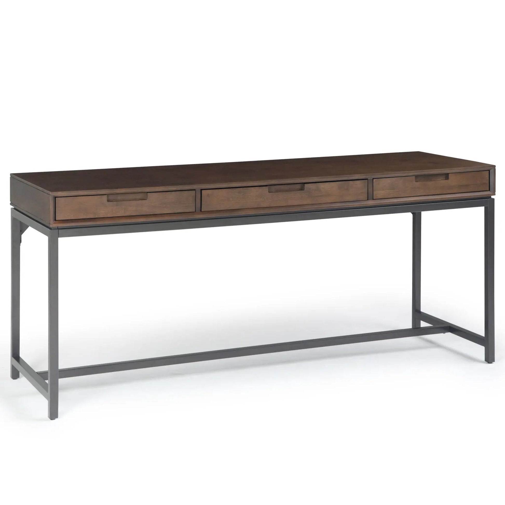 Banting mid-century desk four-drawer dark wood with metal frame Unique Piece Furniture on Tampa Home & Garden Store