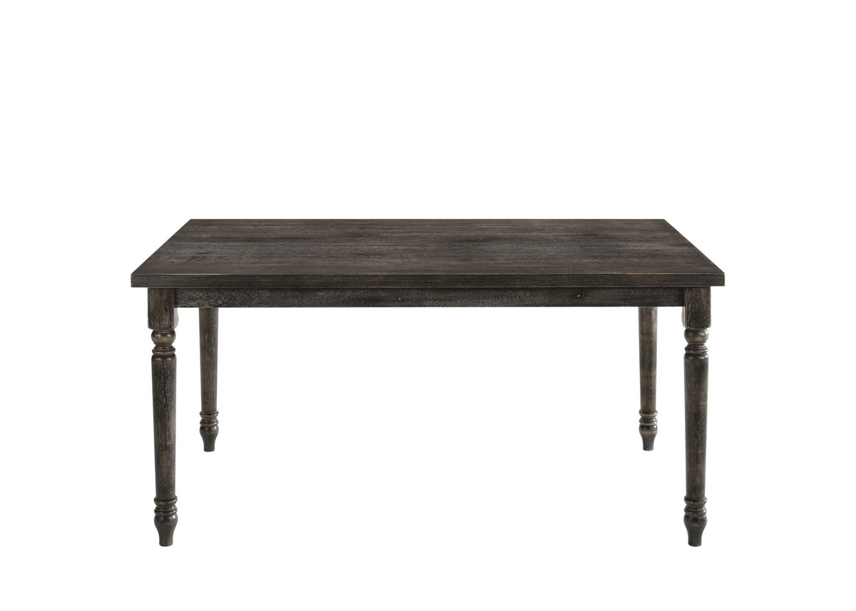 Claudia II Weathered Gray Dining Table with turned legs from HouseOfZazla on Tampa Home & Garden Store