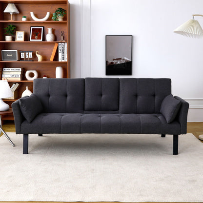 Compact Foldable Sofa Bed and Cup Holder