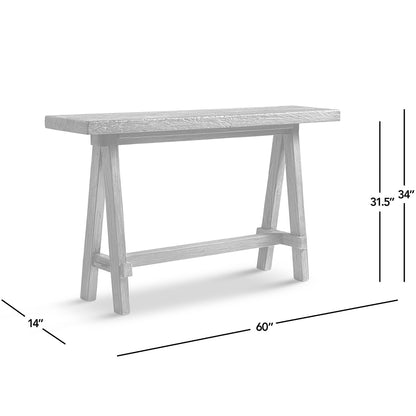 Hawthorne 60in solid reclaimed elm trestle console table by HouseOfZazla on Tampa Home & Garden Store