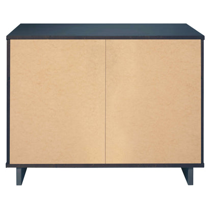 Solid wood 3-drawer dresser by HouseOfZazla with navy top and dark frame, natural fronts on Tampa Home & Garden Store