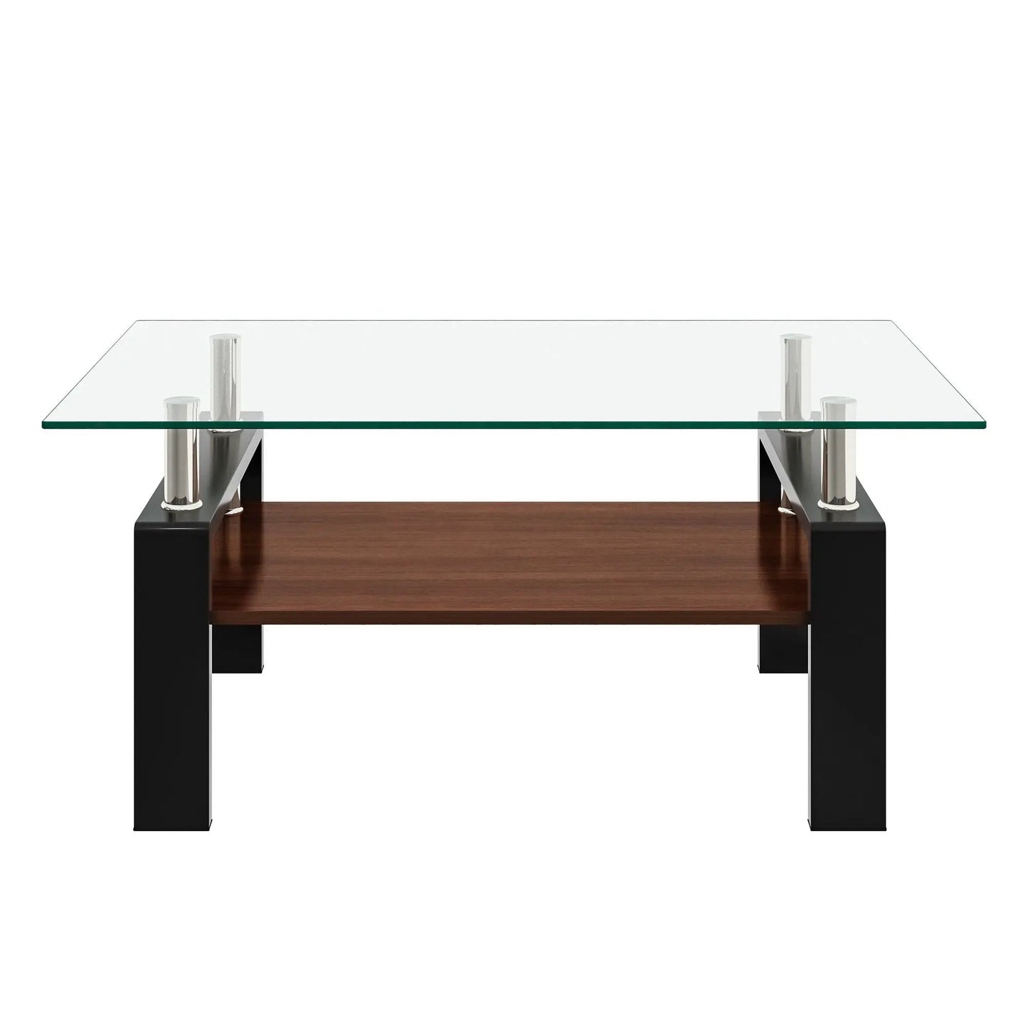 Modern Coffee Table with Tempered Glass Top
