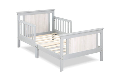 Connelly reversible panel toddler bed by Unique Piece Furniture in light gray wood panel on Tampa Home & Garden Store