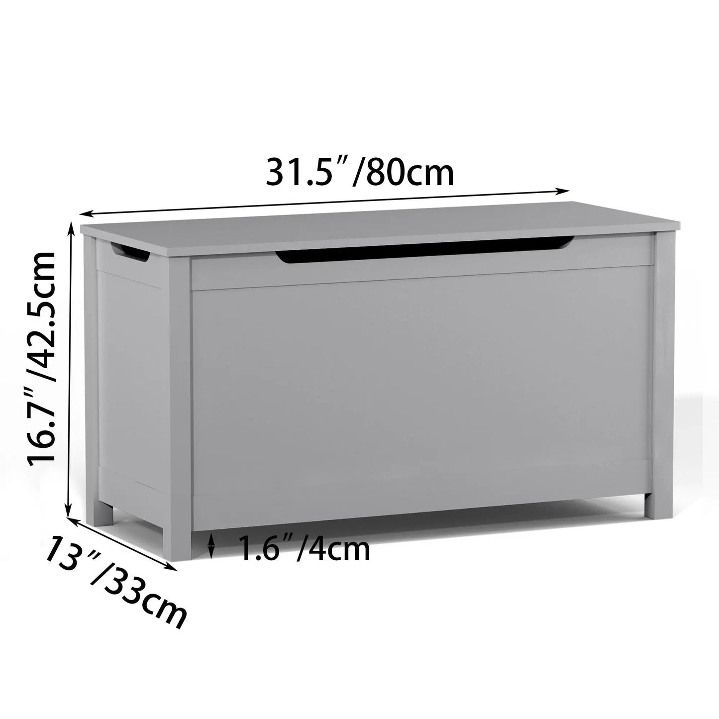 Toy Box Storage With Safety Hinged Lid For Kids