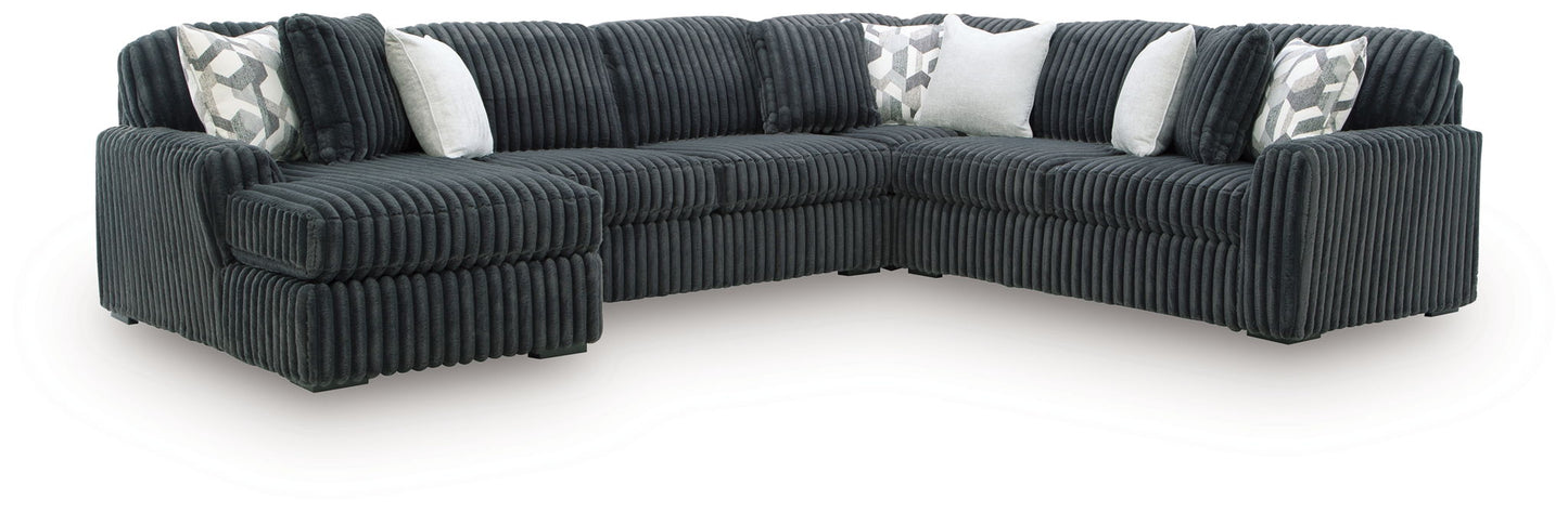 Midnight Madness Sectional and Jumbo Corduroy