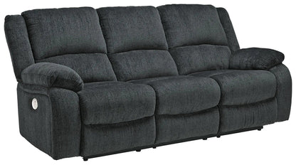Draycoll reclining sofa, charcoal fabric, 3-seat with plush cushions by Unique Piece Furniture on Tampa Home & Garden Store