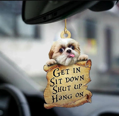 Car Pendant Sleeping Dog Angel Decor Hanging