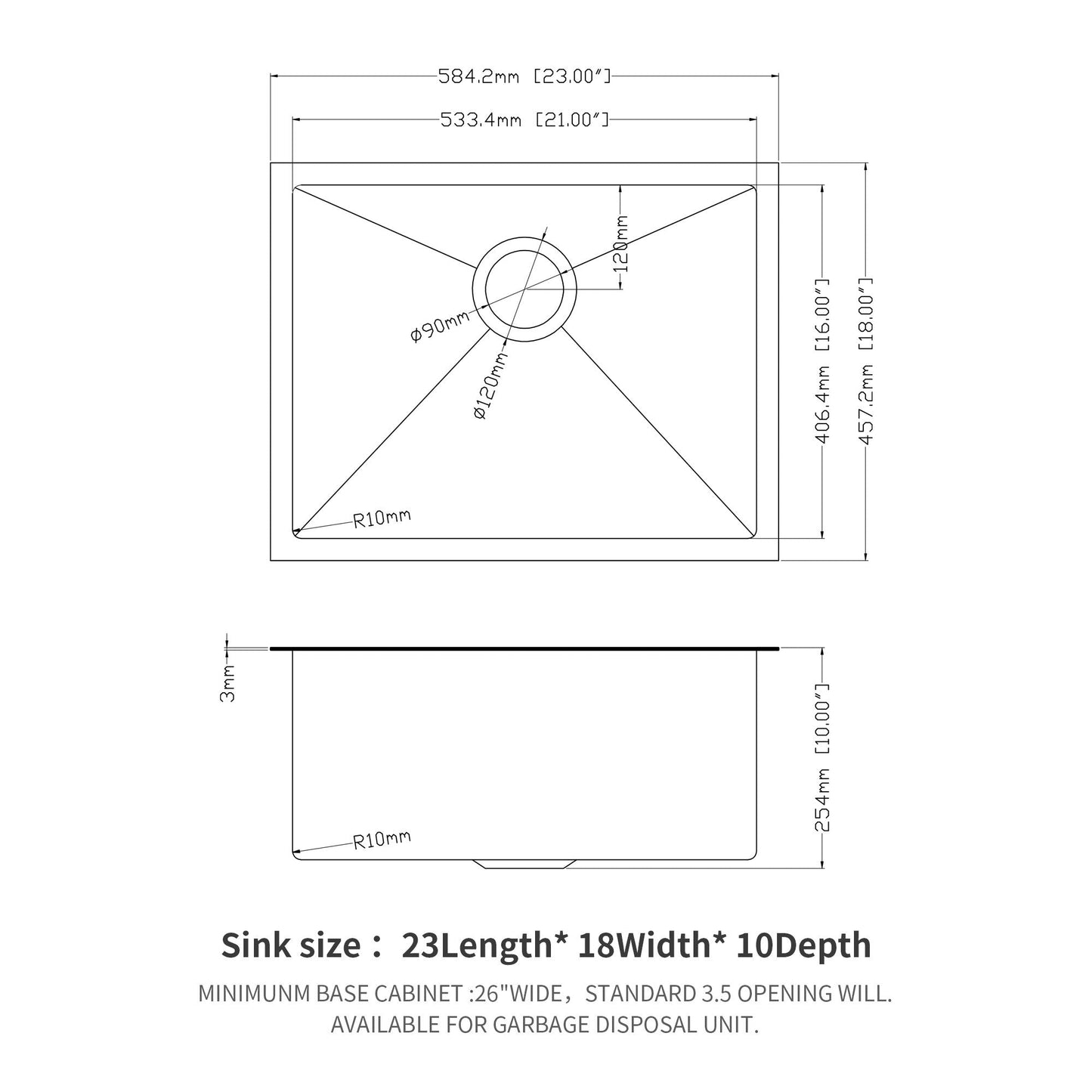 Undermount Kitchen Sink And Deep Single Bowl
