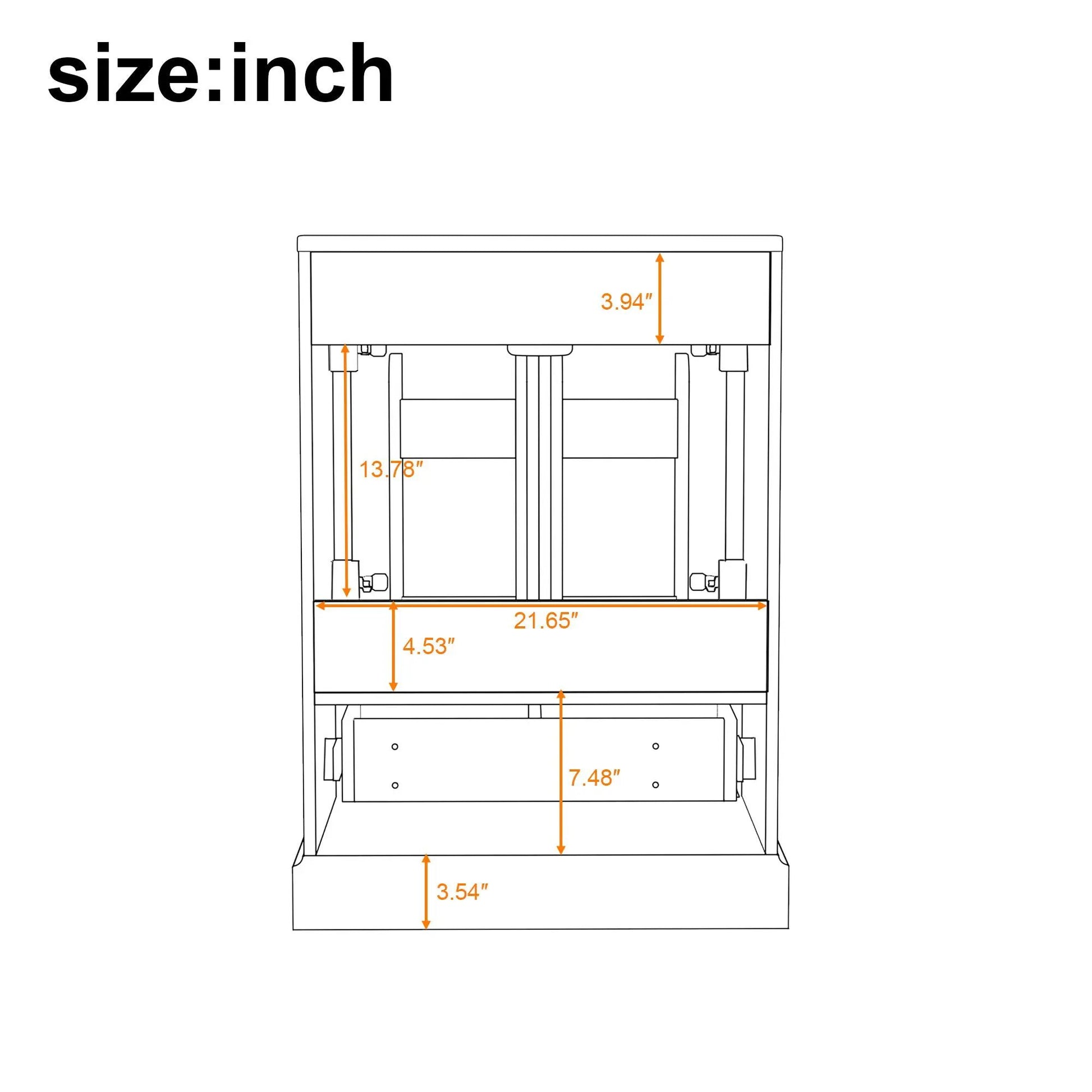 Bathroom vanity with sink; 1 divided drawer and 2 softclose doors by Unique Piece Furniture on Tampa Home & Garden Store