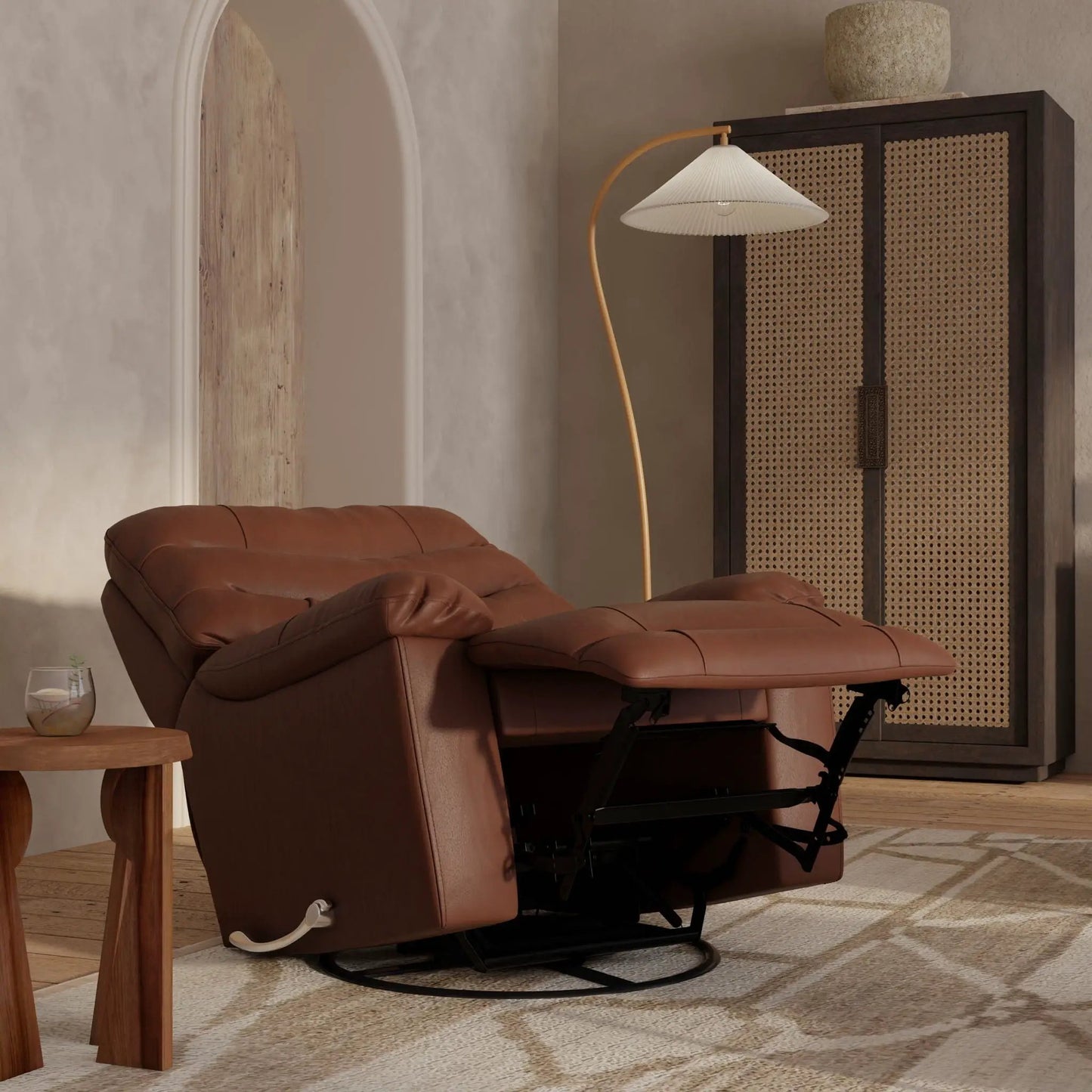 Oslo Antelope Swivel Glider Recliner Footrest