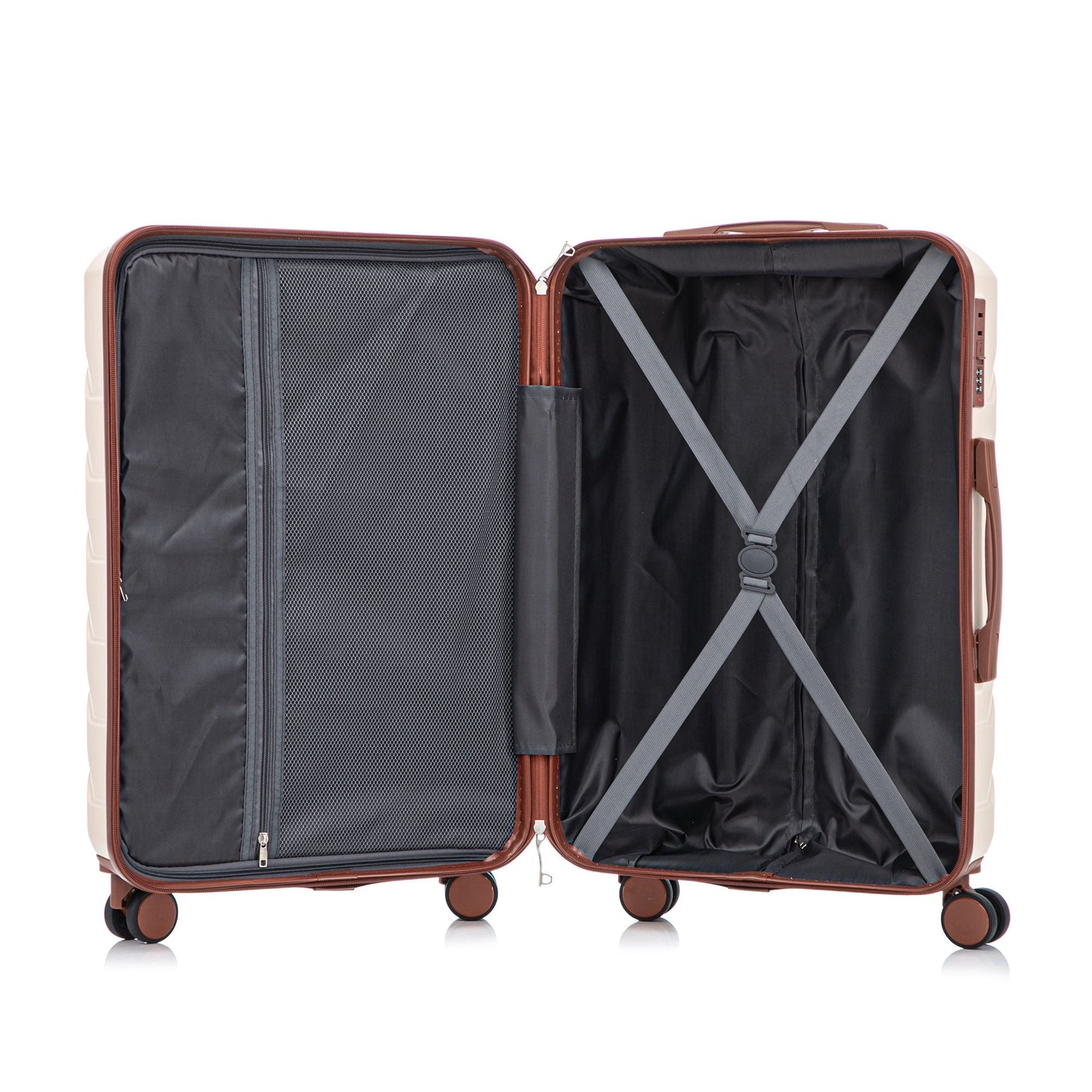 3-Piece Spinner Luggage 20/24/28 HouseOfZazla with black interior on Tampa Home & Garden Store