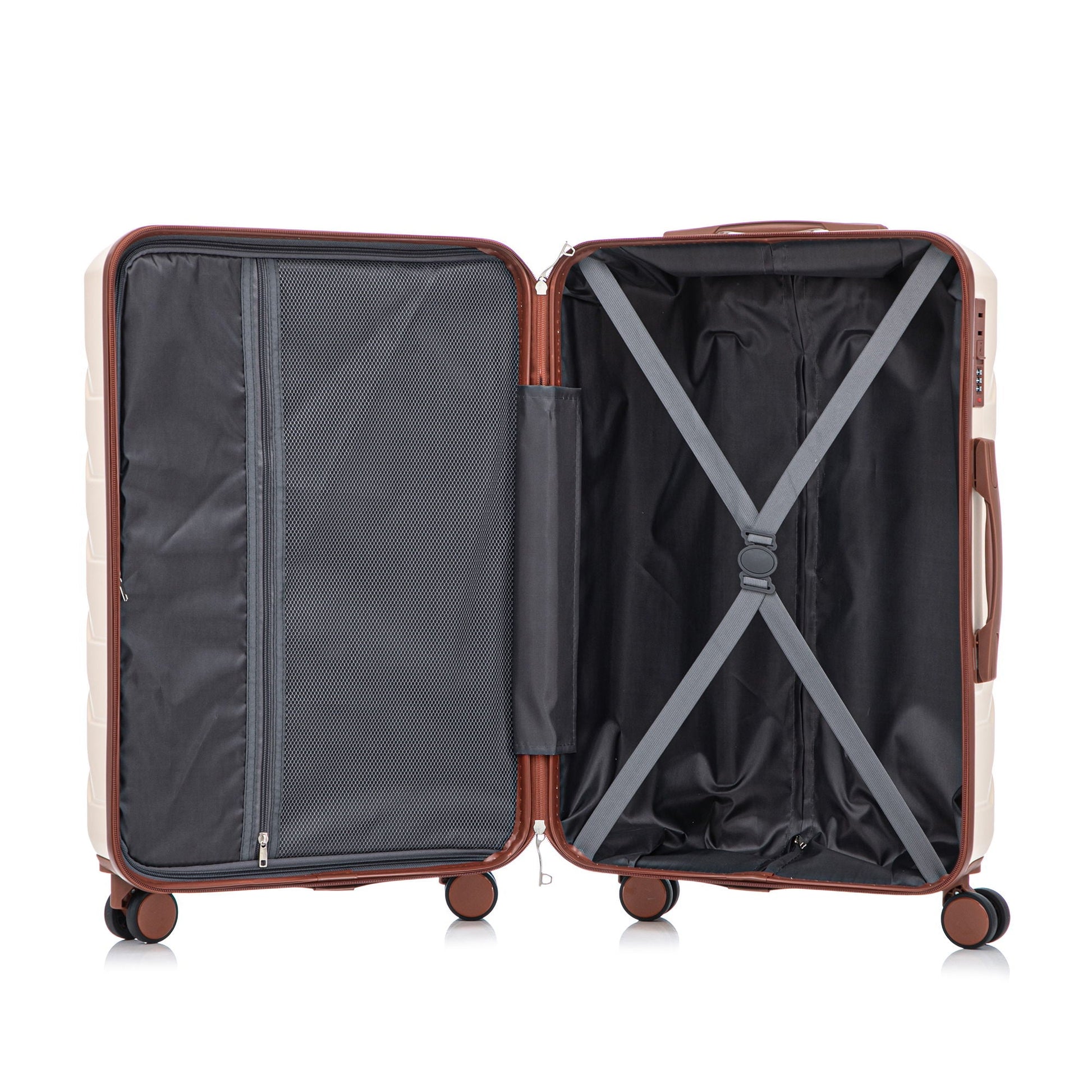 3-Piece Spinner Luggage 20/24/28 HouseOfZazla with black interior on Tampa Home & Garden Store