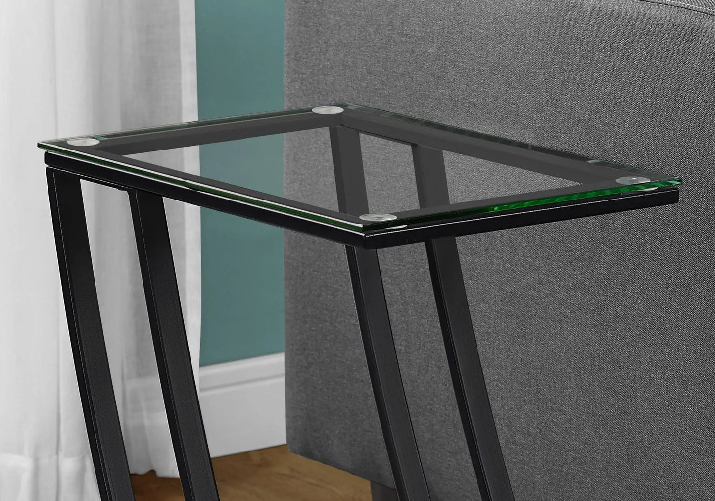 C Shaped Accent Table Sturdy Construction