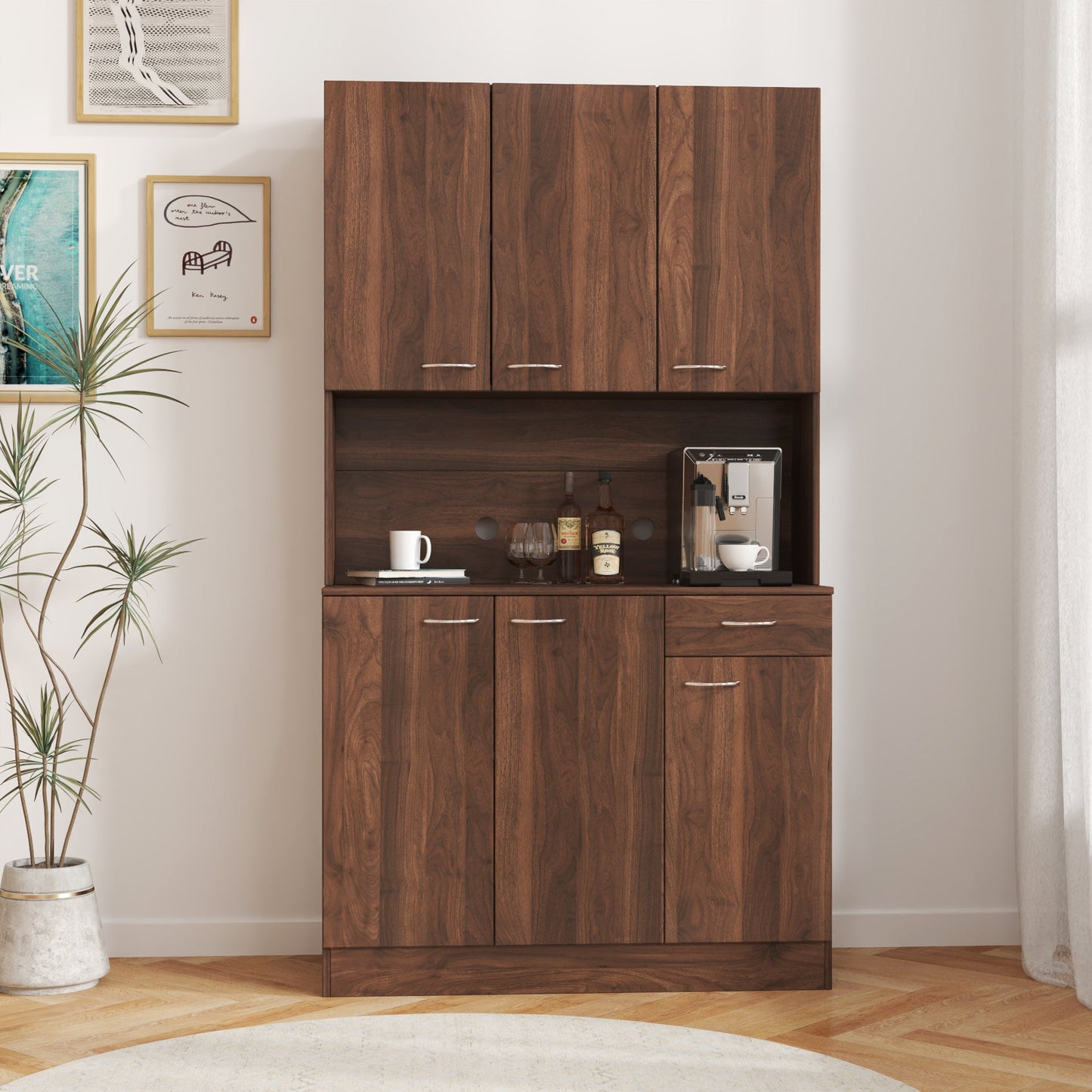 Tall Wardrobe and Kitchen Cabinet With Drawer
