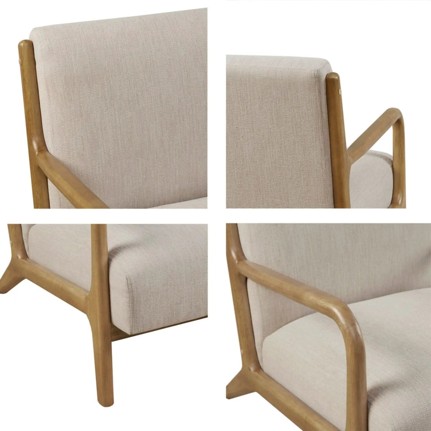 Mid-Century Style Lounge Chair With Upholstery