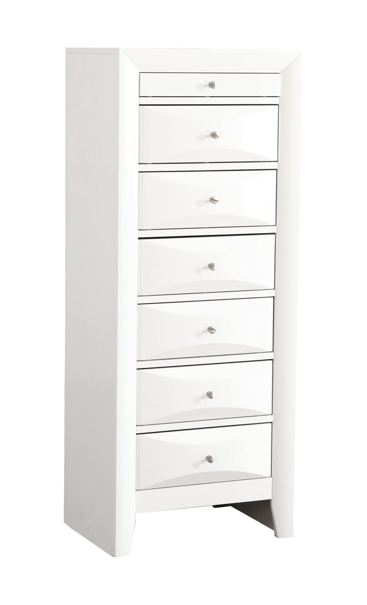 7 Drawer Lingerie Chest white finish with sleek knobs HouseOfZazla on Tampa Home & Garden Store