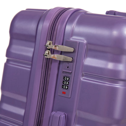 Luggage set purple ABS spinner suitcase by HouseOfZazla with metal zipper pulls on Tampa Home & Garden Store