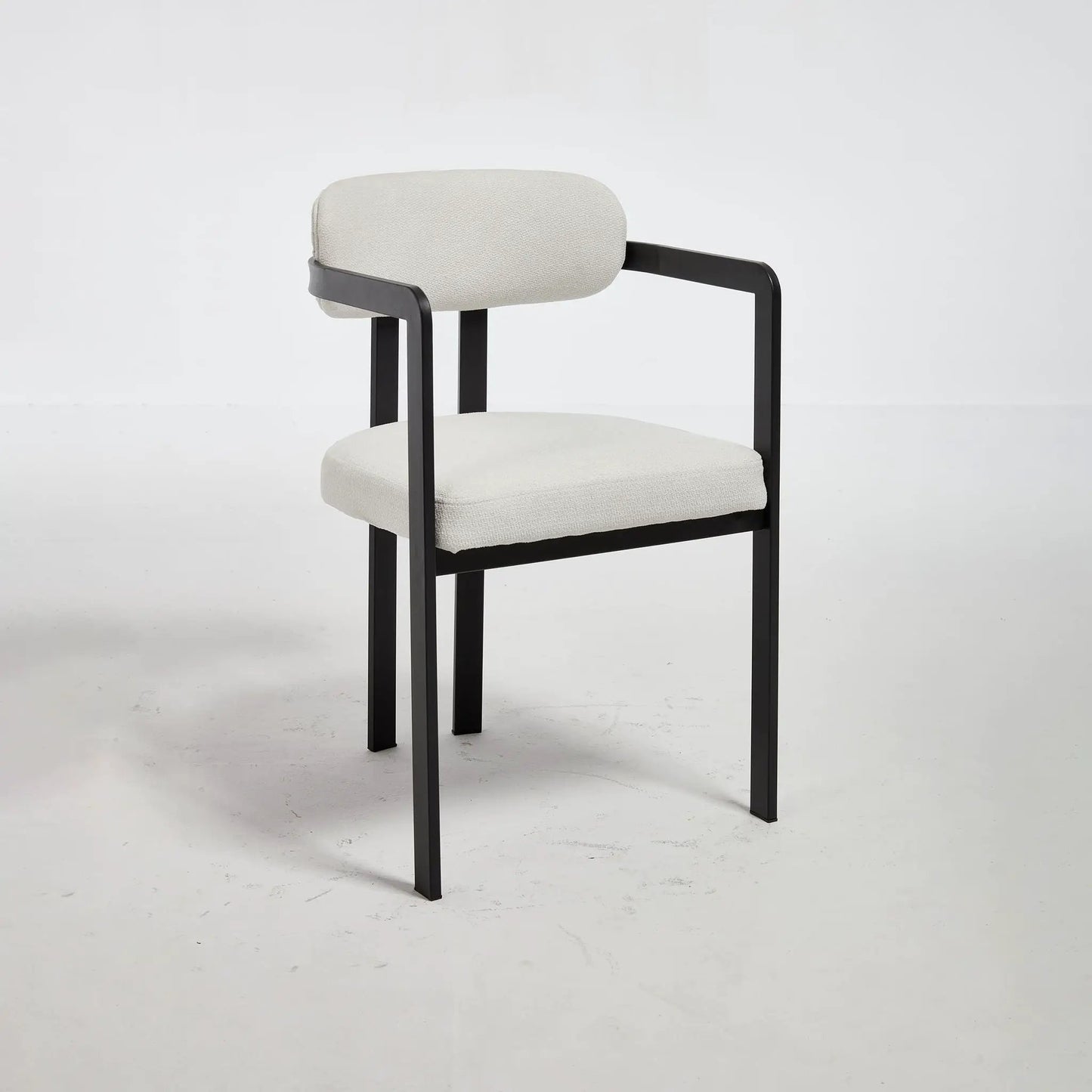 Dining Arm Chairs Set of 2 with Matte Metal Legs