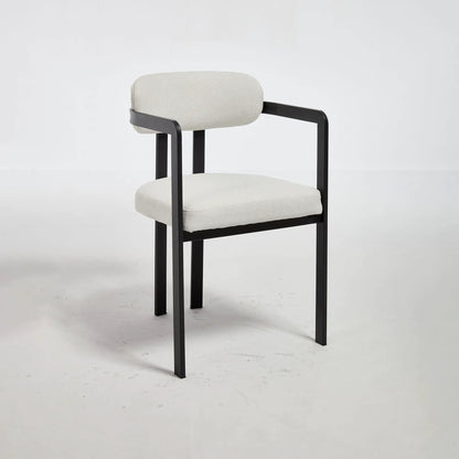 Dining Arm Chairs Set of 2 with Matte Metal Legs