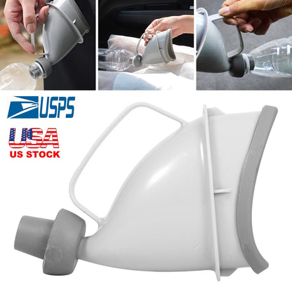 Unisex potty funnel urinal device gray plastic with bottle adapter for car camping GemGear on Tampa Home & Garden Store