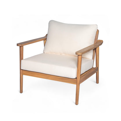 Solid Wood and Mid Century Outdoor Lounge Chair
