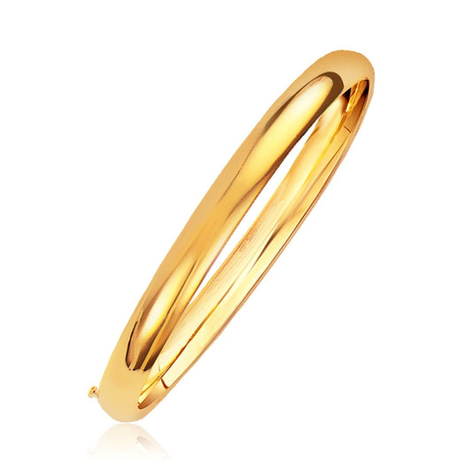Classic bangle bracelet in 14k yellow gold, 6.0mm, by Bids.com on Tampa Home & Garden Store