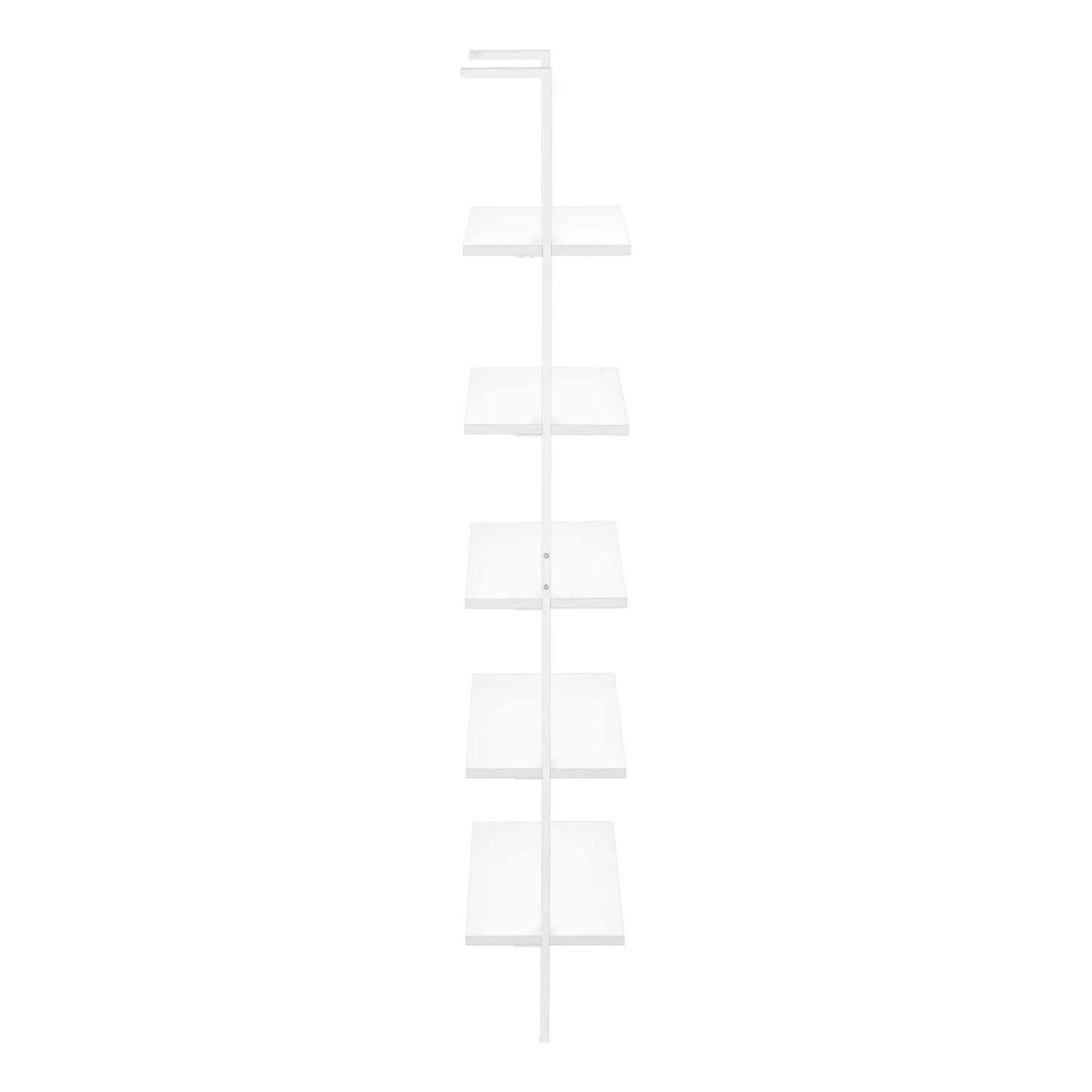 White 5-tier etagere ladder bookcase, metal frame by Unique Piece Furniture on Tampa Home & Garden Store