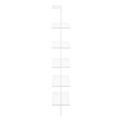 White 5-tier etagere ladder bookcase, metal frame by Unique Piece Furniture on Tampa Home & Garden Store