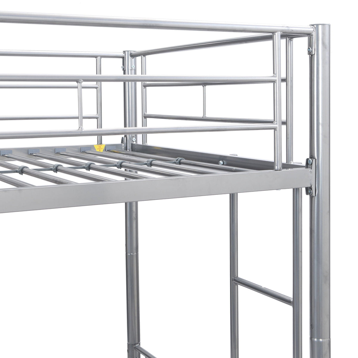 Bunk Bed With Trundle silver chrome metal frame by HouseOfZazla on Tampa Home & Garden Store