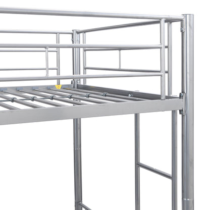 Bunk Bed With Trundle silver chrome metal frame by HouseOfZazla on Tampa Home & Garden Store