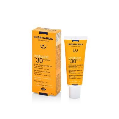 Isispharma Uveblock SPF30 sunscreen tube and box dry-touch formula by Beauty Care Bag on Tampa Home & Garden Store
