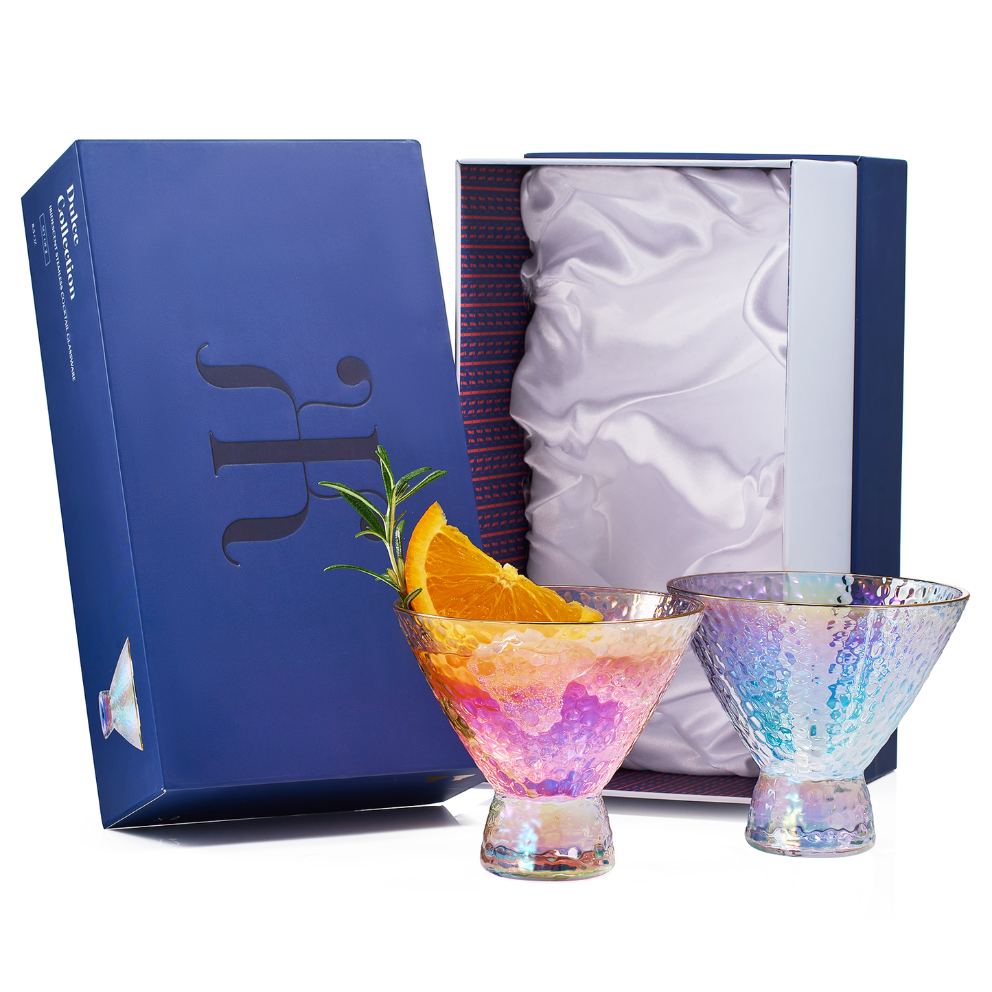 Dulce Martini 8.5 Oz Cocktail Glasses Set of Two