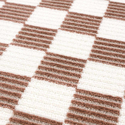 Kaysar brown checkered washable area rug Boutique Rugs on Tampa Home & Garden Store