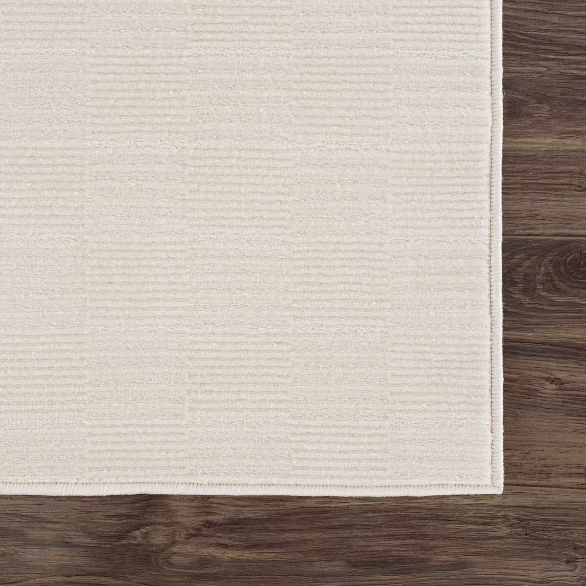 Kazuma Cream Checkered Washable Area Rug by Boutique Rugs, ivory tone on Tampa Home & Garden Store