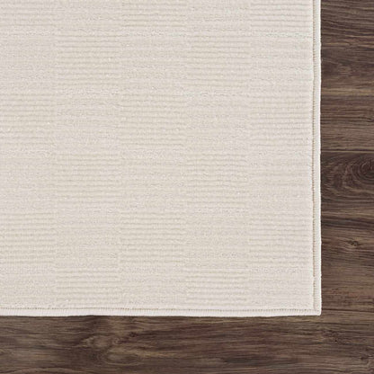 Kazuma Cream Checkered Washable Area Rug by Boutique Rugs, ivory tone on Tampa Home & Garden Store