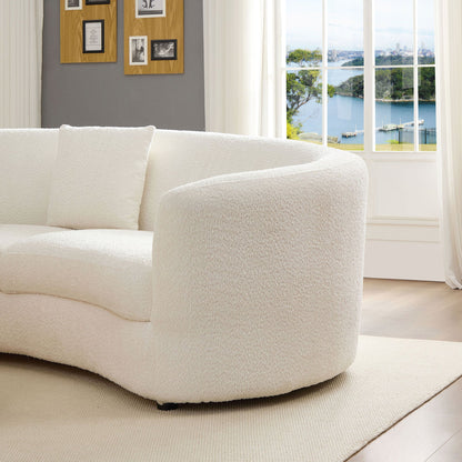Classic Curved Tight Back Sofa And The Boucle