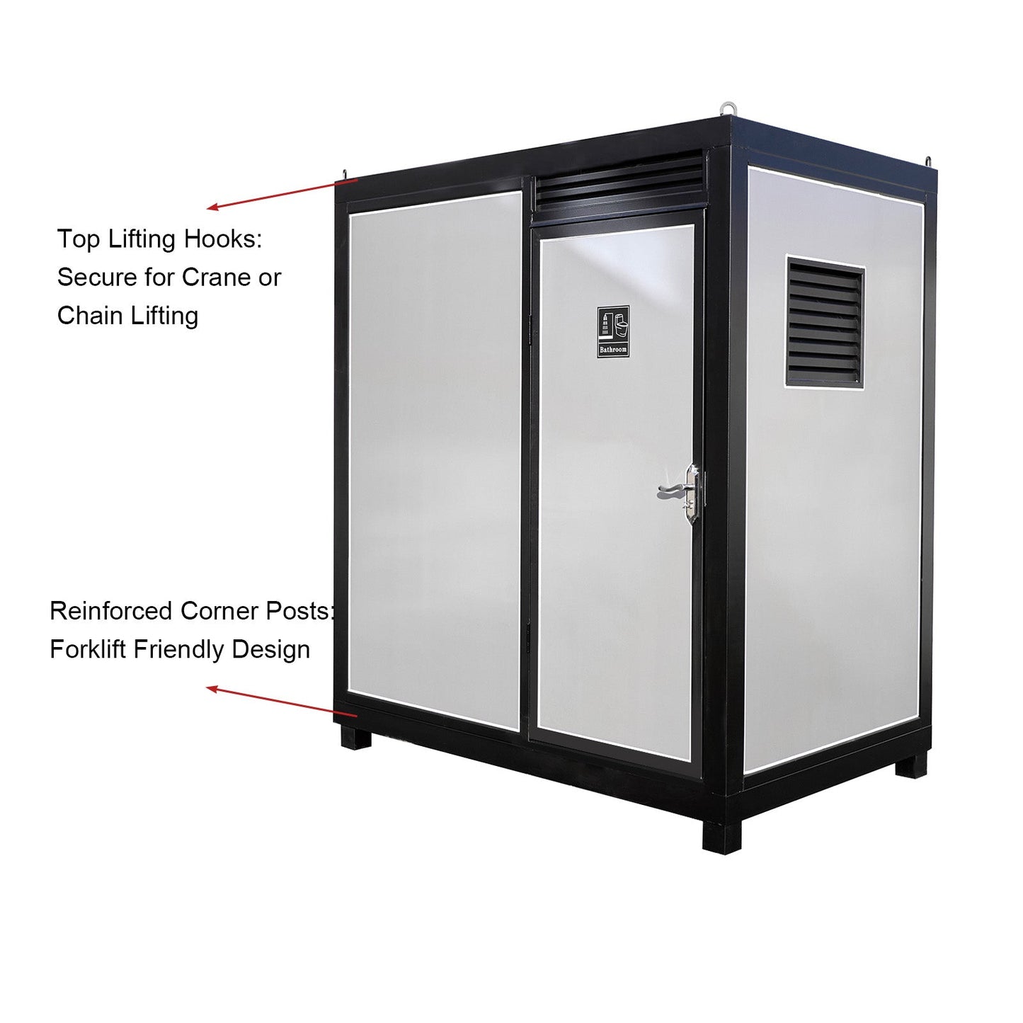Portable Toilet Unit with Sink Shower and Fan