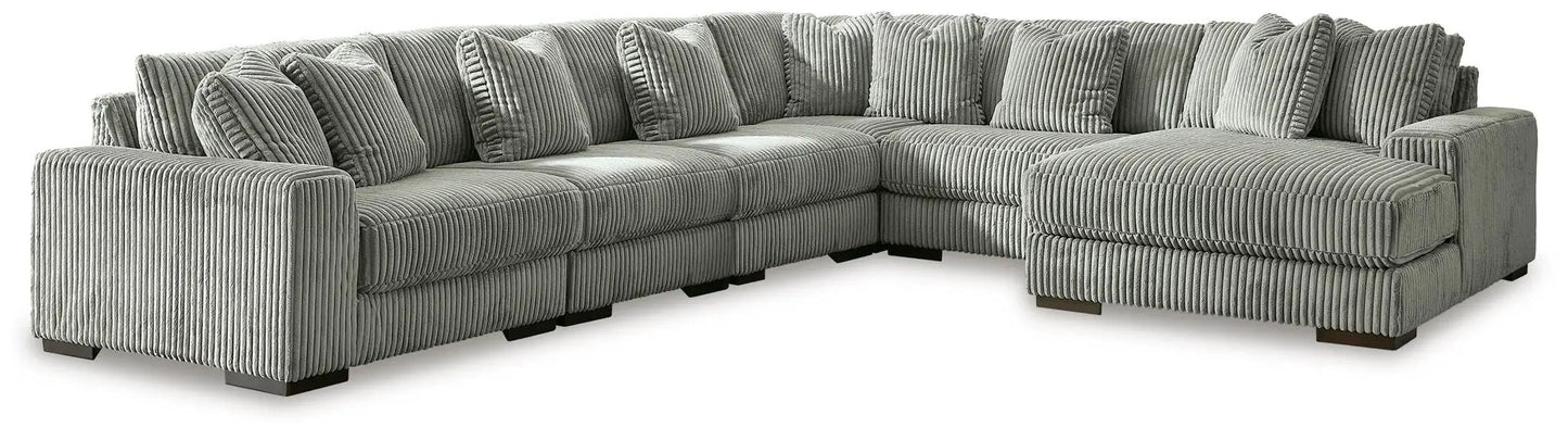 Lindyn Sectional Sofa with Cord Upholstery