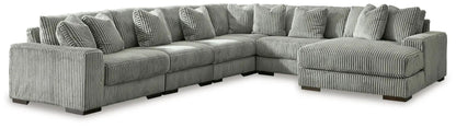 Lindyn Sectional Sofa with Cord Upholstery