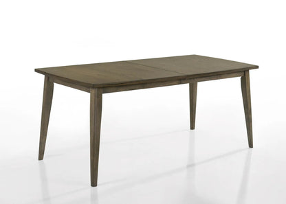 Bistro wide contemporary rectangle dining table with extension leaf in dark wood on Tampa Home & Garden Store