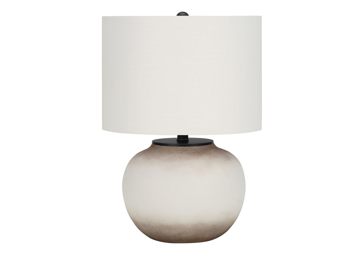 HouseOfZazla cream ceramic table lamp with textured glaze base and cream fabric shade on Tampa Home & Garden Store