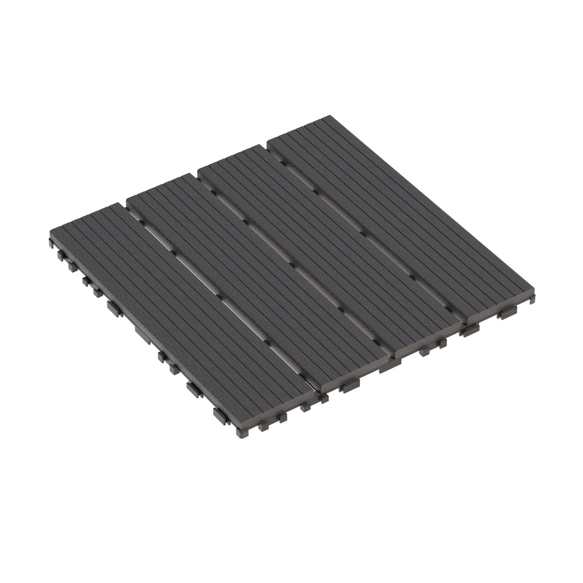 Interlocking Deck Tiles with No-Tool Assembly dark gray by HouseOfZazla on Tampa Home & Garden Store