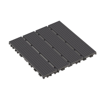 Interlocking Deck Tiles with No-Tool Assembly dark gray by HouseOfZazla on Tampa Home & Garden Store