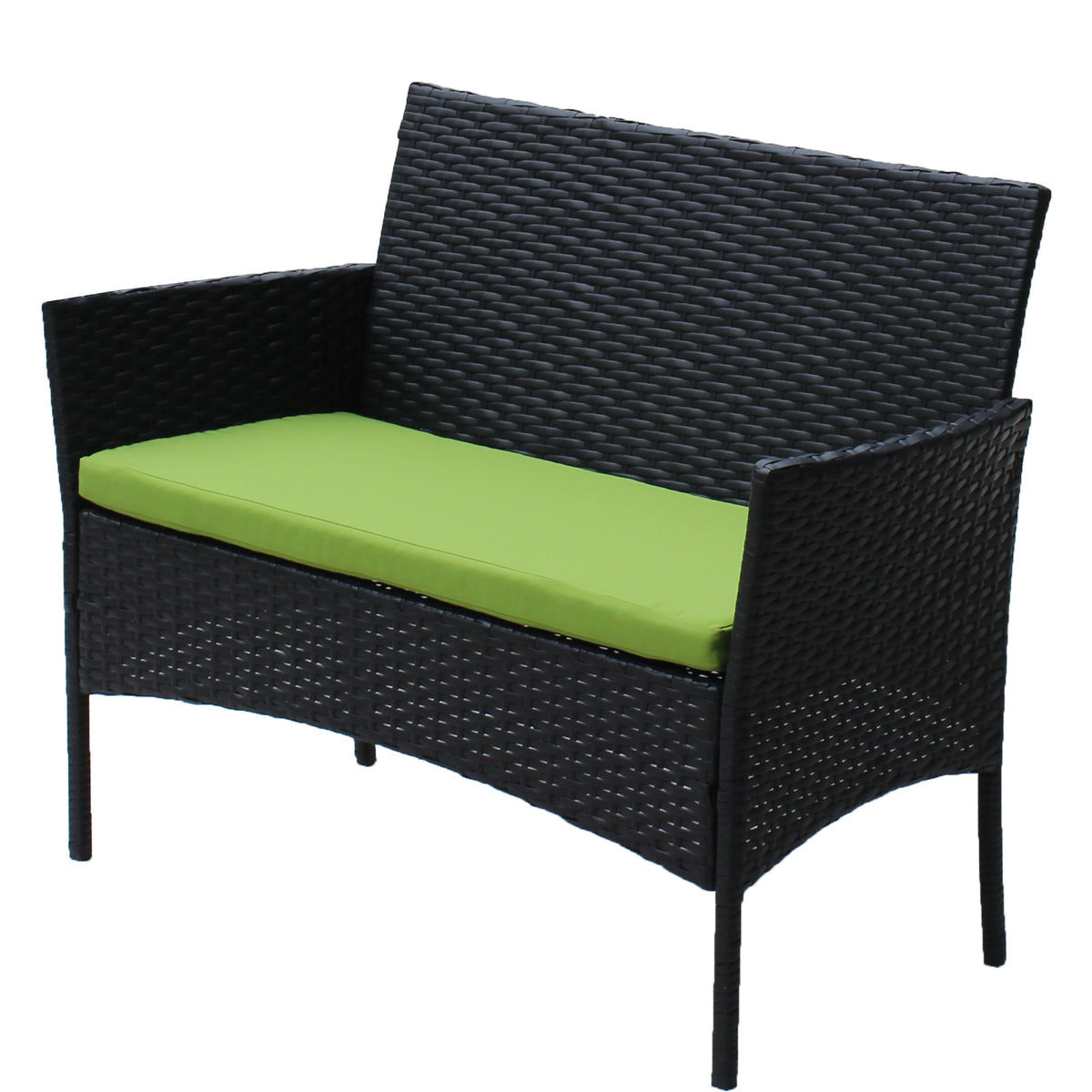 4pc rattan patio furniture set wicker sofa lime green cushions HouseOfZazla on Tampa Home & Garden Store