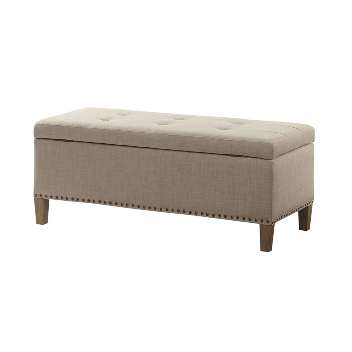 Modern Tufted Top Soft Close Storage Bench gray by HouseOfZazla with 400 lb capacity on Tampa Home & Garden Store